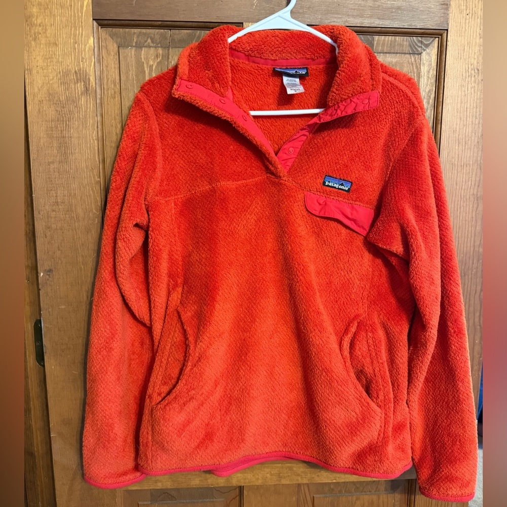 Patagonia Vibrant Orange Fleece Jacket